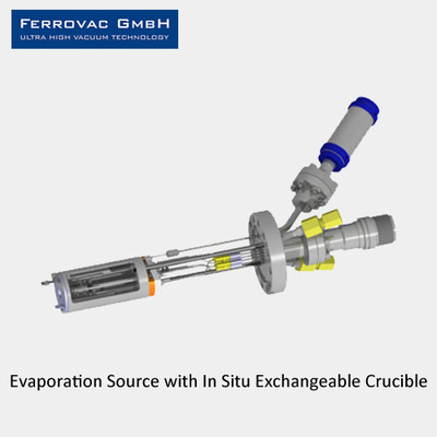 In situ replaceable crucible electron beam evaporation